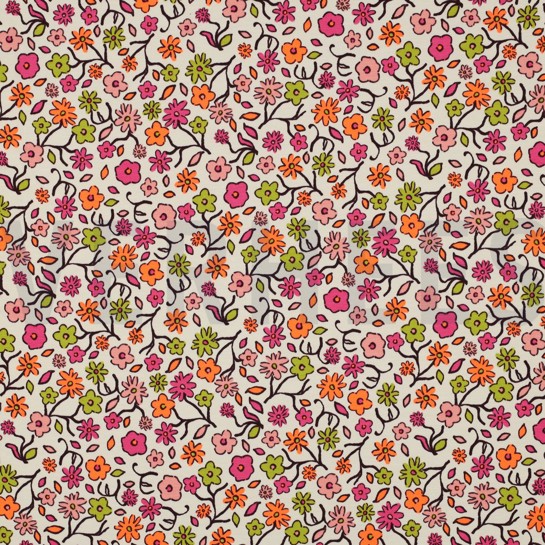 JERSEY NEON FLOWERS WHITE #7
