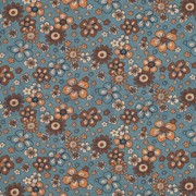 JERSEY MELANGE FLOWERS SMOKE BLUE (thumbnail)