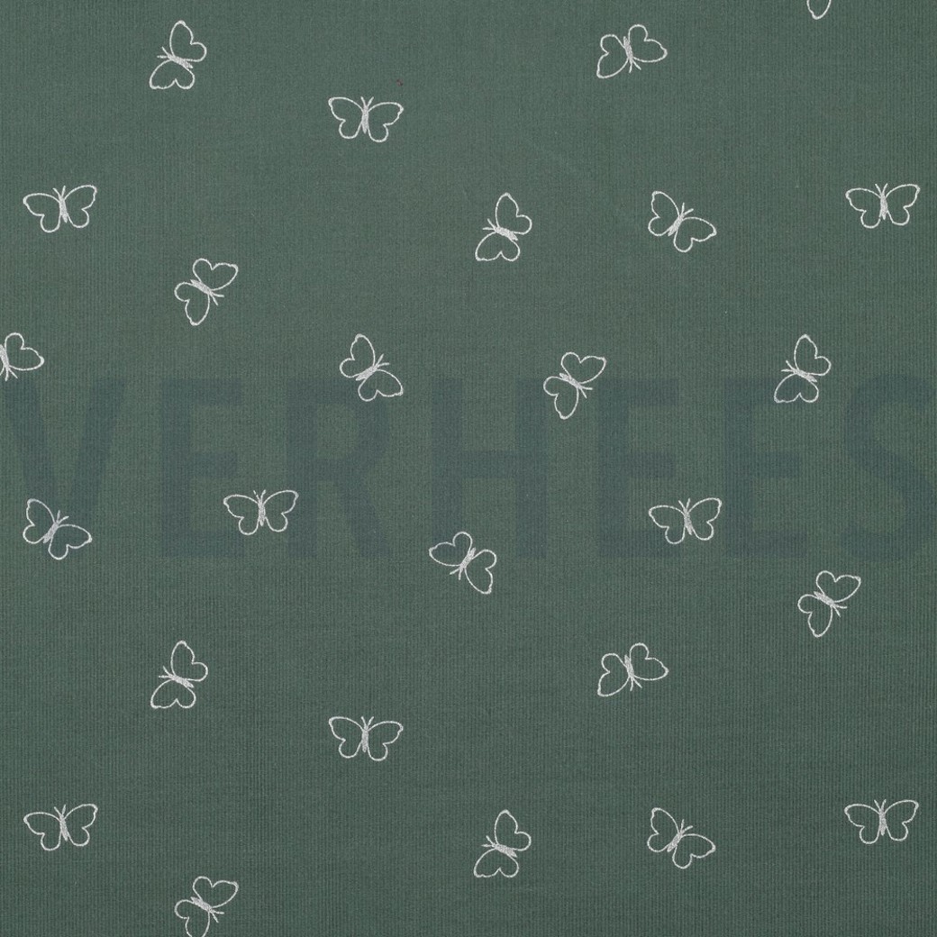 BABYCORD GLITTER BUTTERFLIES SAGE