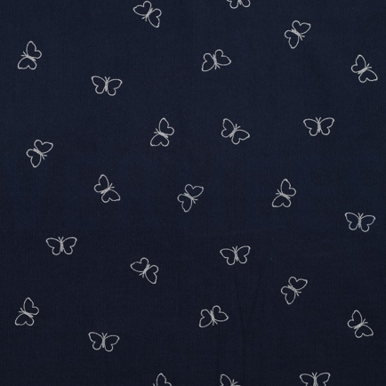 BABYCORD GLITTER BUTTERFLIES NAVY (hover)