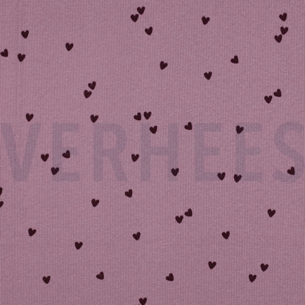 RIB JERSEY HEARTS MAUVE (hover)
