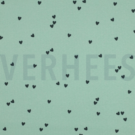 RIB JERSEY HEARTS SAGE (hover)