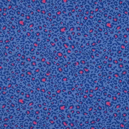 RIB JERSEY ANIMAL SKIN COBALT (hover)