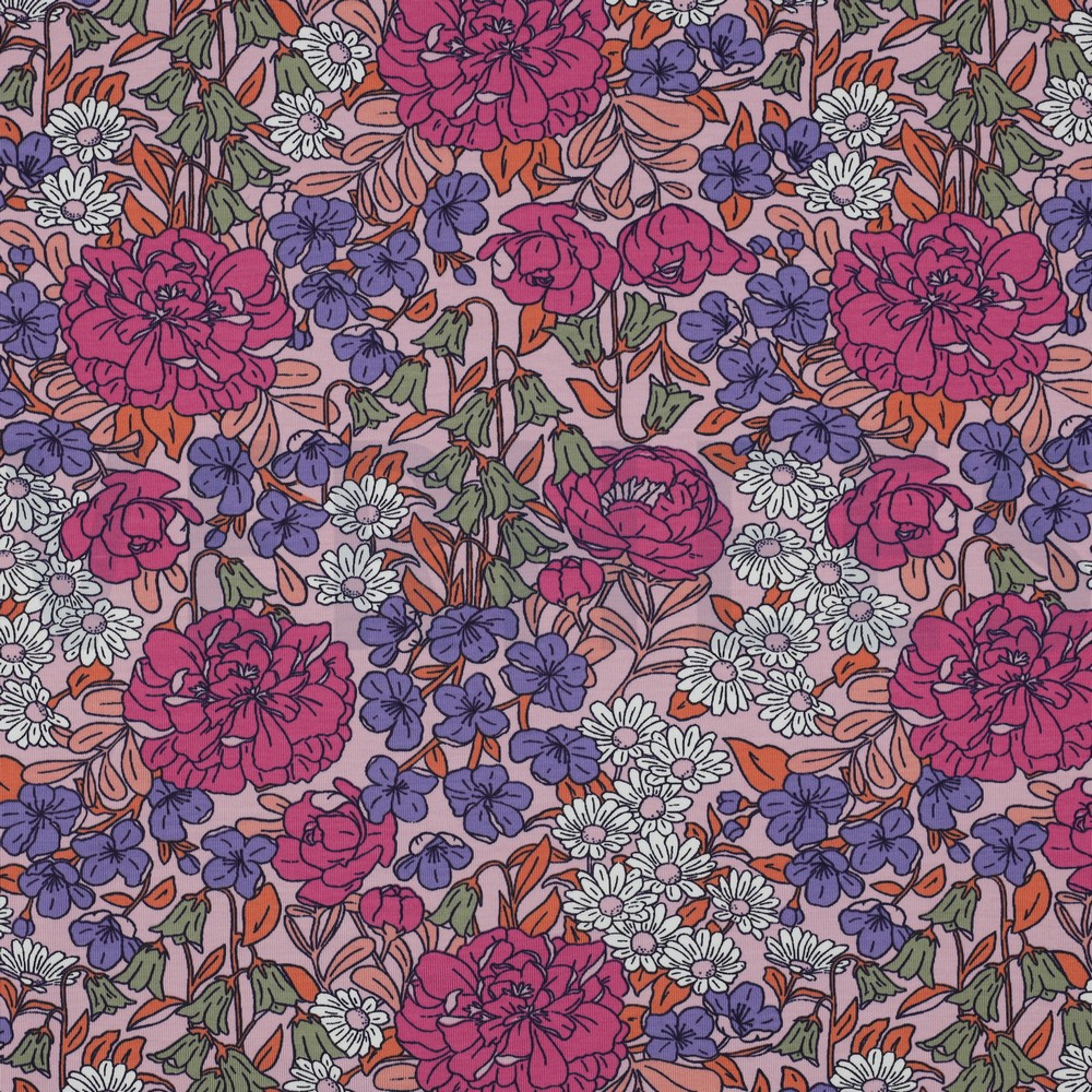 JERSEY FLOWERS ROSE