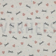 JERSEY MELANGE GLITTER LOVE ECRU (thumbnail)