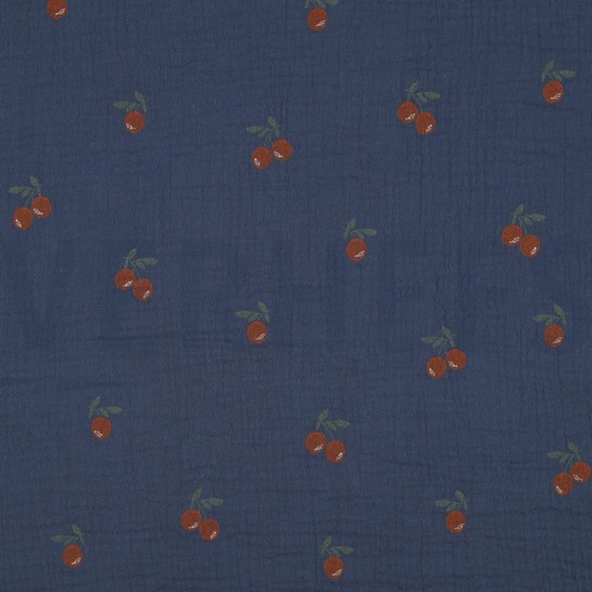 DOUBLE GAUZE SINAASAPPELS JEANSBLAUW #7