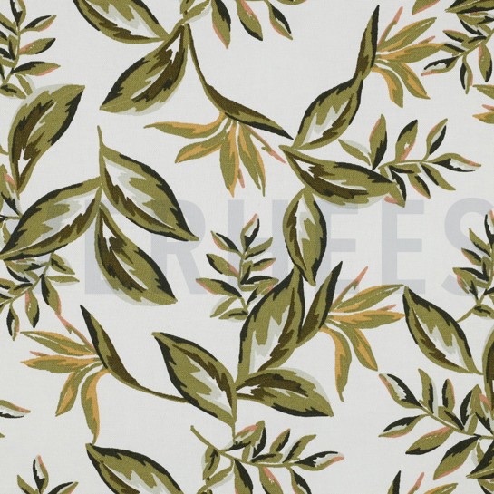 CANVAS BLÄTTER GEBROCHEN WEISS #7