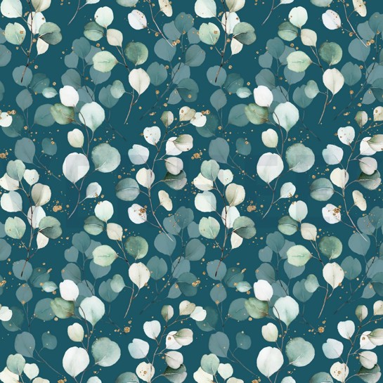 JERSEY DIGITAAL EUCALYPTUS BLADEREN PETROL #7