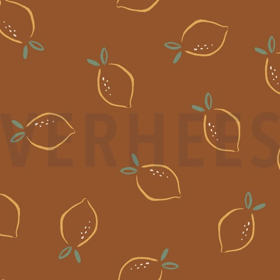 FRENCH TERRY FRUCHT HASELNUSS #7