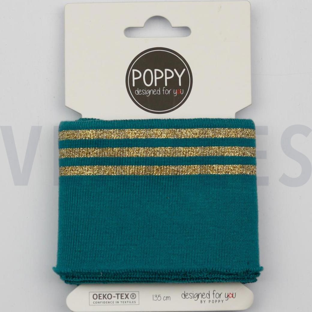 CUFFS LUREX 7CM TEAL