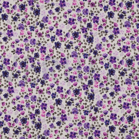 JERSEY GOTS DIGITAL FLOWERS OFF-WHITE/ PURPLE #7
