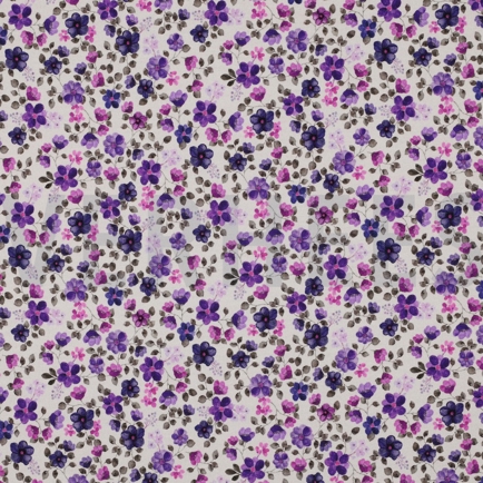 JERSEY GOTS DIGITAL FLOWERS OFF-WHITE / PURPLE (hover)