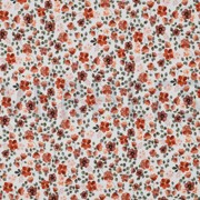 JERSEY GOTS DIGITAL FLOWERS WHITE / PEACH (thumbnail)