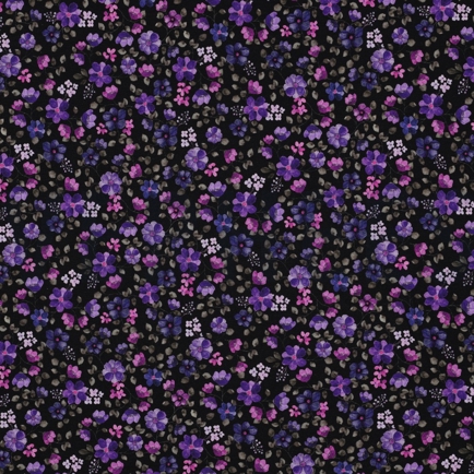 JERSEY GOTS DIGITAL FLOWERS NAVY / PURPLE (hover)