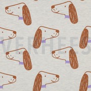 JERSEY MELANGE DOGS ECRU (thumbnail)