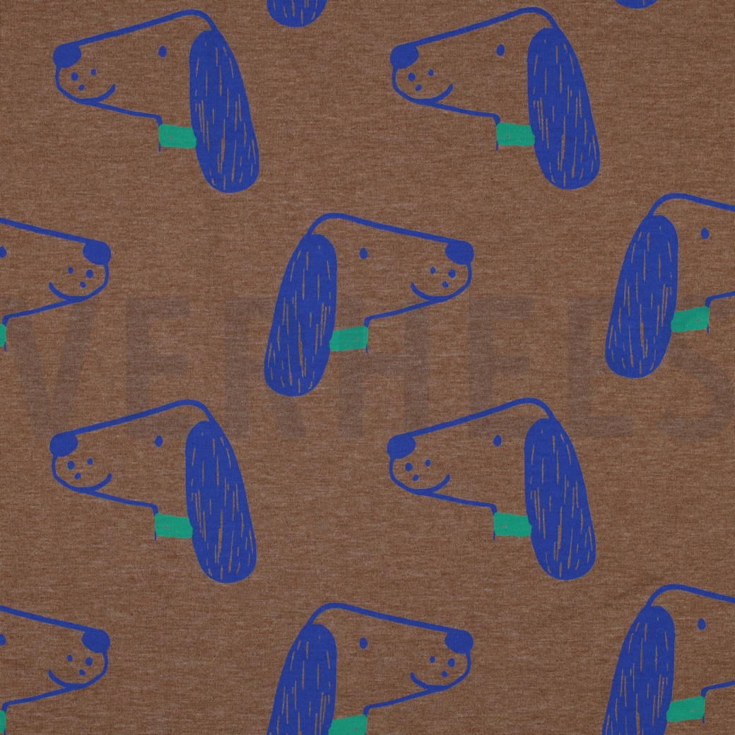 JERSEY MELANGE DOGS TAUPE