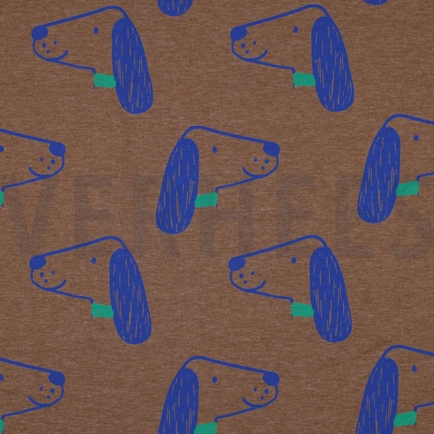 JERSEY MELANGE DOGS TAUPE (hover)