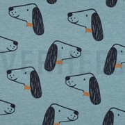 JERSEY MELANGE DOGS SMOKE BLUE (thumbnail)