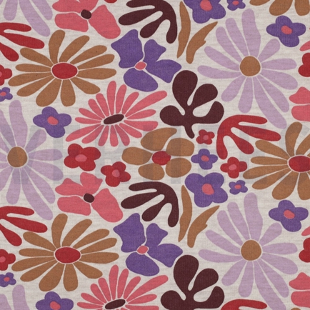 SWEAT MELANGE FLOWERS LICHT SAND (hover)