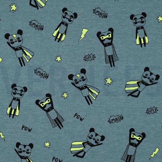 JERSEY MELANGE NEON SUPER HEROES SMOKE BLUE #7