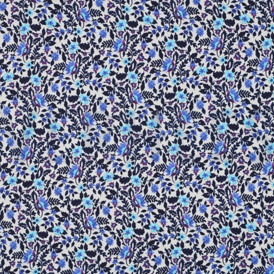 FRENCH TERRY DIGITAL FLOWERS OFF-WHITE #7