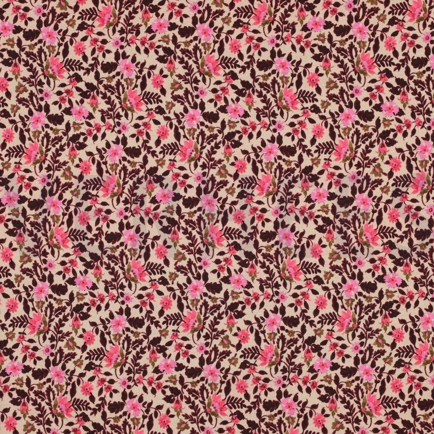 FRENCH TERRY DIGITAL FLOWERS BEIGE (hover)