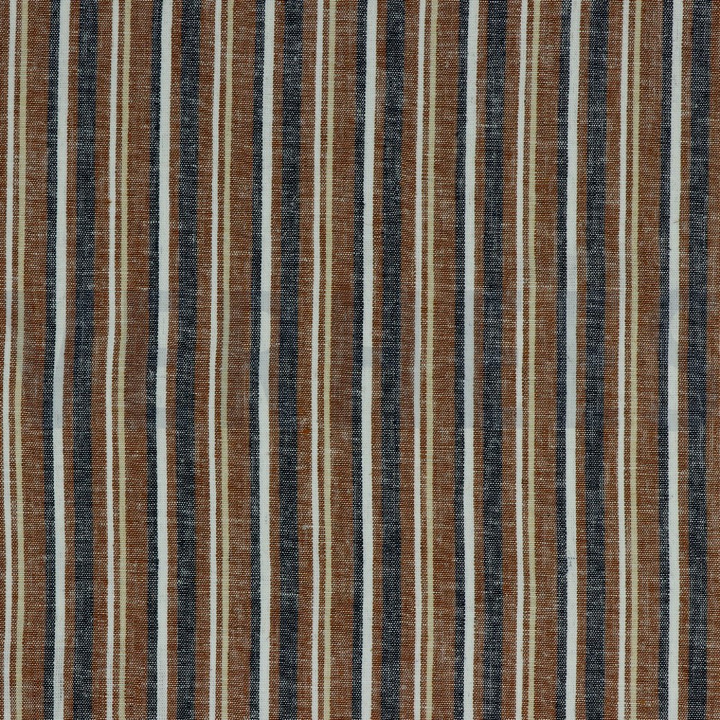 LINEN YARN DYED STRIPE RUST
