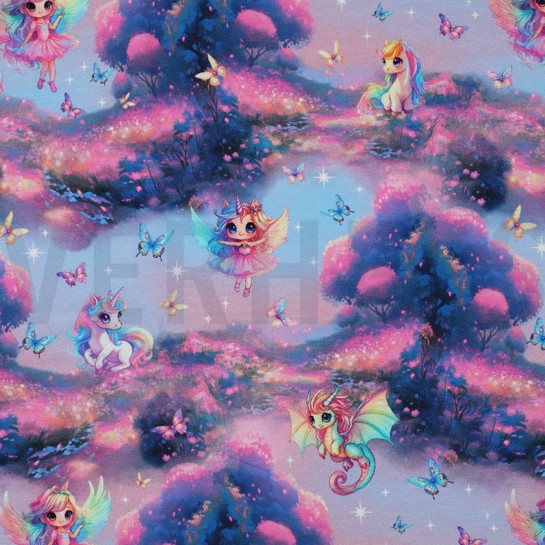 FRENCH TERRY DIGITAL FAIRIES PINK #7