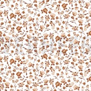JERSEY DIGITAL FLOWERS WHITE/ DARK APRICOT (thumbnail)
