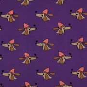 FRENCH TERRY DOGS AND HEARTS PURPLE (thumbnail)