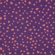 FRENCH TERRY DOGS AND HEARTS PURPLE (thumbnail)