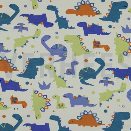 FRENCH TERRY DINOSAURS OFFWHITE (hover)