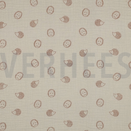 DOUBLE GAUZE HEDGEHOG NATURAL (hover)