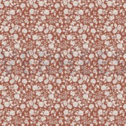 BAMBOO COTTON JERSEY FLOWERS DARK RED (thumbnail)