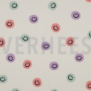 FLANNEL HAPPY FACES OFF-WHITE / LILAC (thumbnail)