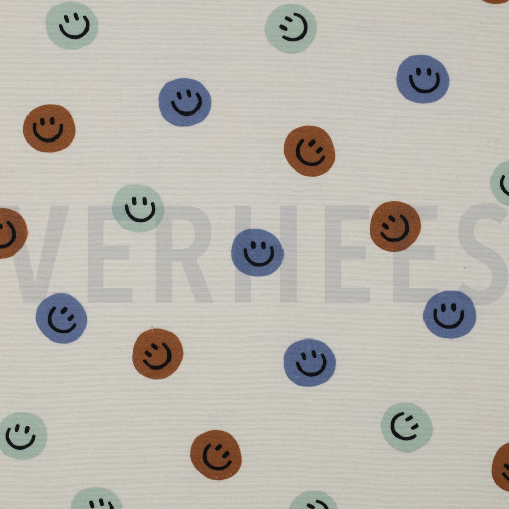 FLANNEL HAPPY FACES OFF-WHITE / GREEN (hover)
