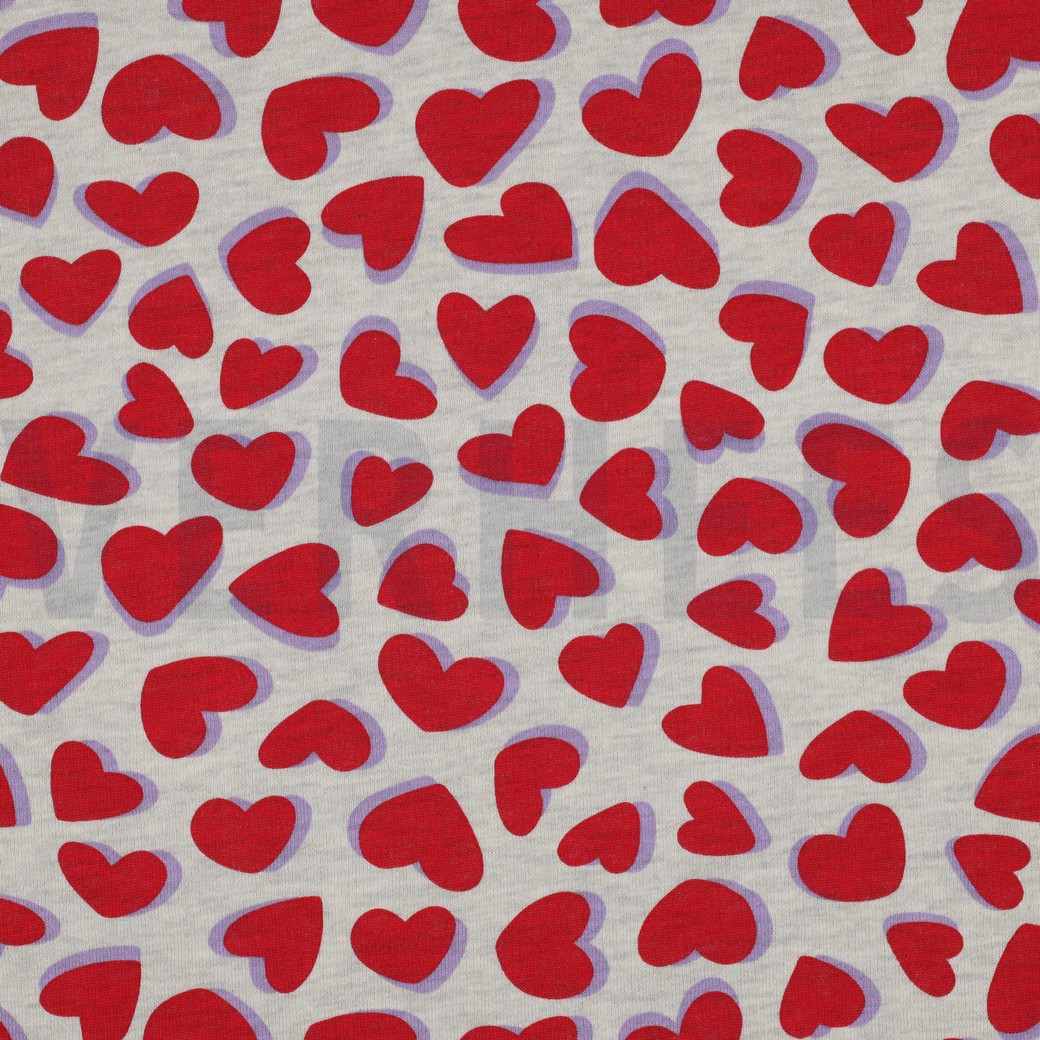 SWEAT MELANGE HEARTS RED (hover)