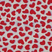 SWEAT MELANGE HEARTS RED (thumbnail)