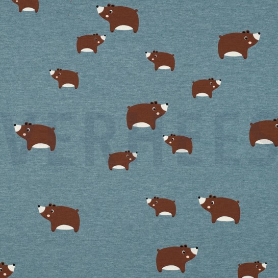 JERSEY MELANGE BÄREN RAUCHBLAU #7