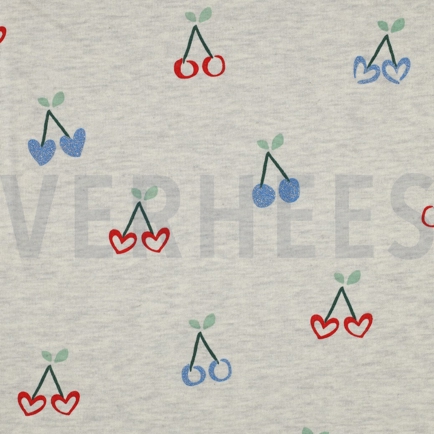 SWEAT MELANGE GLITTER CHERRIES ECRU (hover)