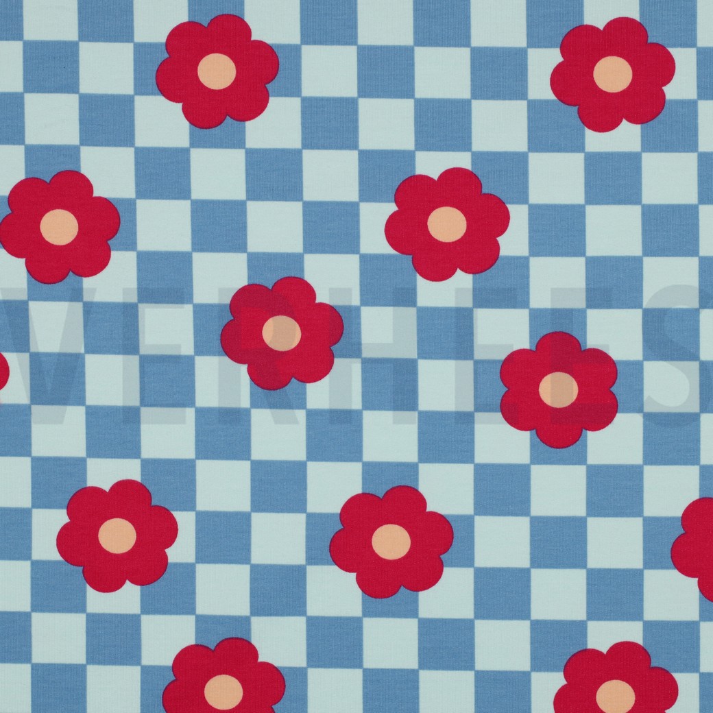 SOFT SWEAT FLOWERS BLUE