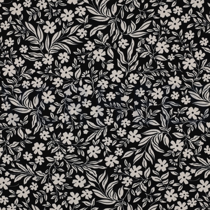JERSEY FLOWERS BLACK (hover)