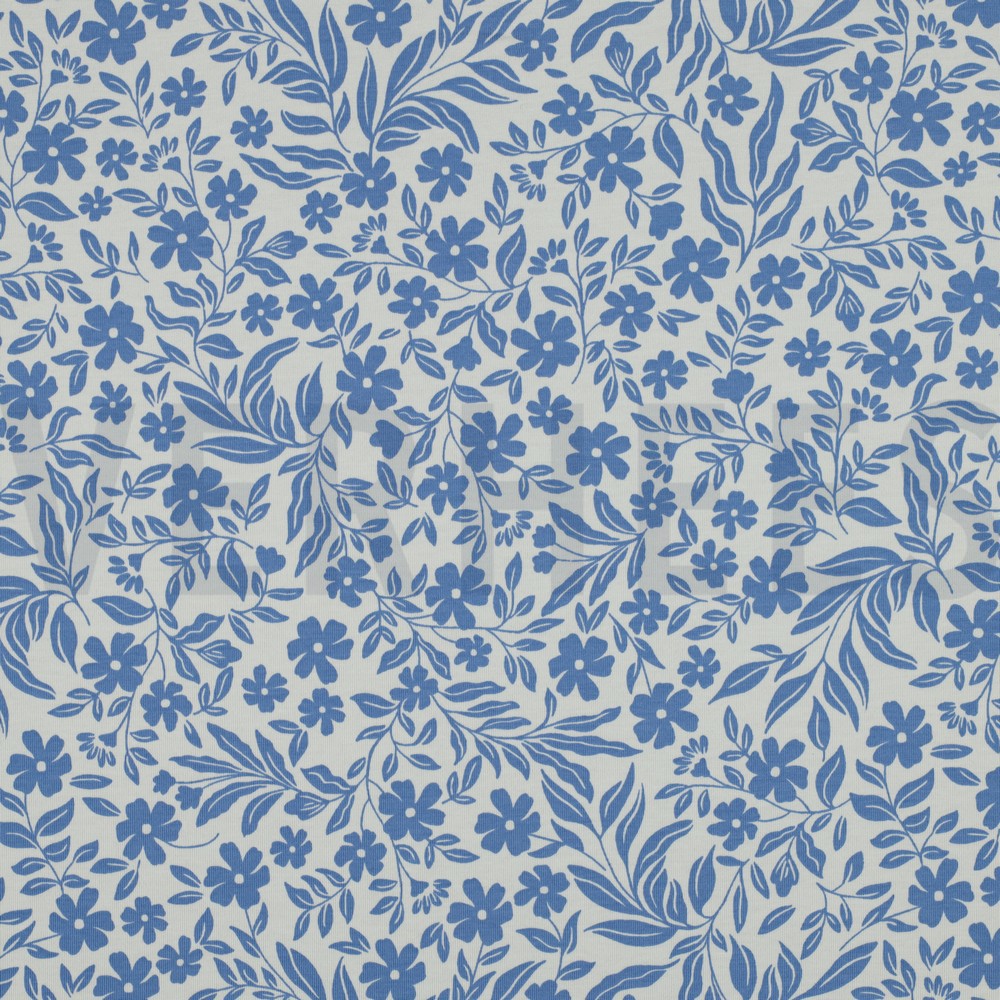 JERSEY FLOWERS WHITE