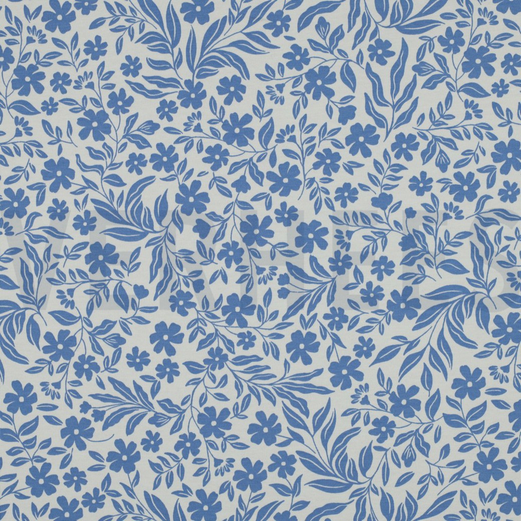 JERSEY FLOWERS WHITE