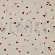 JERSEY GOTS NATURAL HEARTS NATURAL/ FUCHSIA (thumbnail)