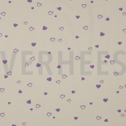 JERSEY GOTS NATURAL HEARTS NATURAL/ LILAC (thumbnail)