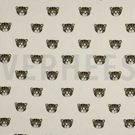 POPLIN GOTS NATURAL TIGERS NATURAL (hover)
