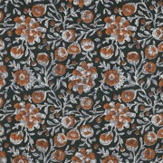 HANDCRAFTED BLOCK-PRINTED COTTON FLOWERS GREEN (thumbnail)