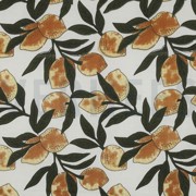 HANDCRAFTED BLOCK-PRINTED COTTON LEMONS WHITE (thumbnail)