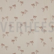 DOUBLE GAUZE GOTS NATURAL PALMTREES NATURAL (thumbnail)